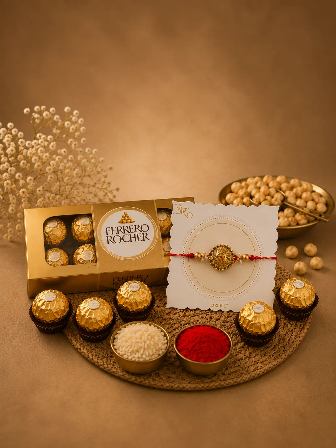 Ferrero Rocher 8 Pieces Box with Rakhi