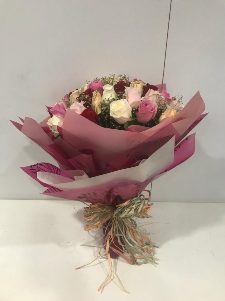 Pastel Harmony Rose Bouquet