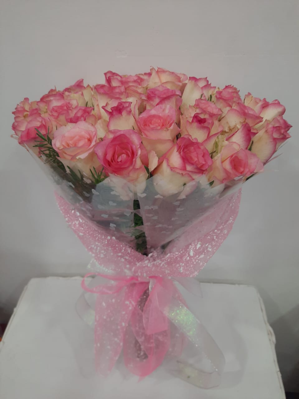 Blushing Elegance Rose Bouquet