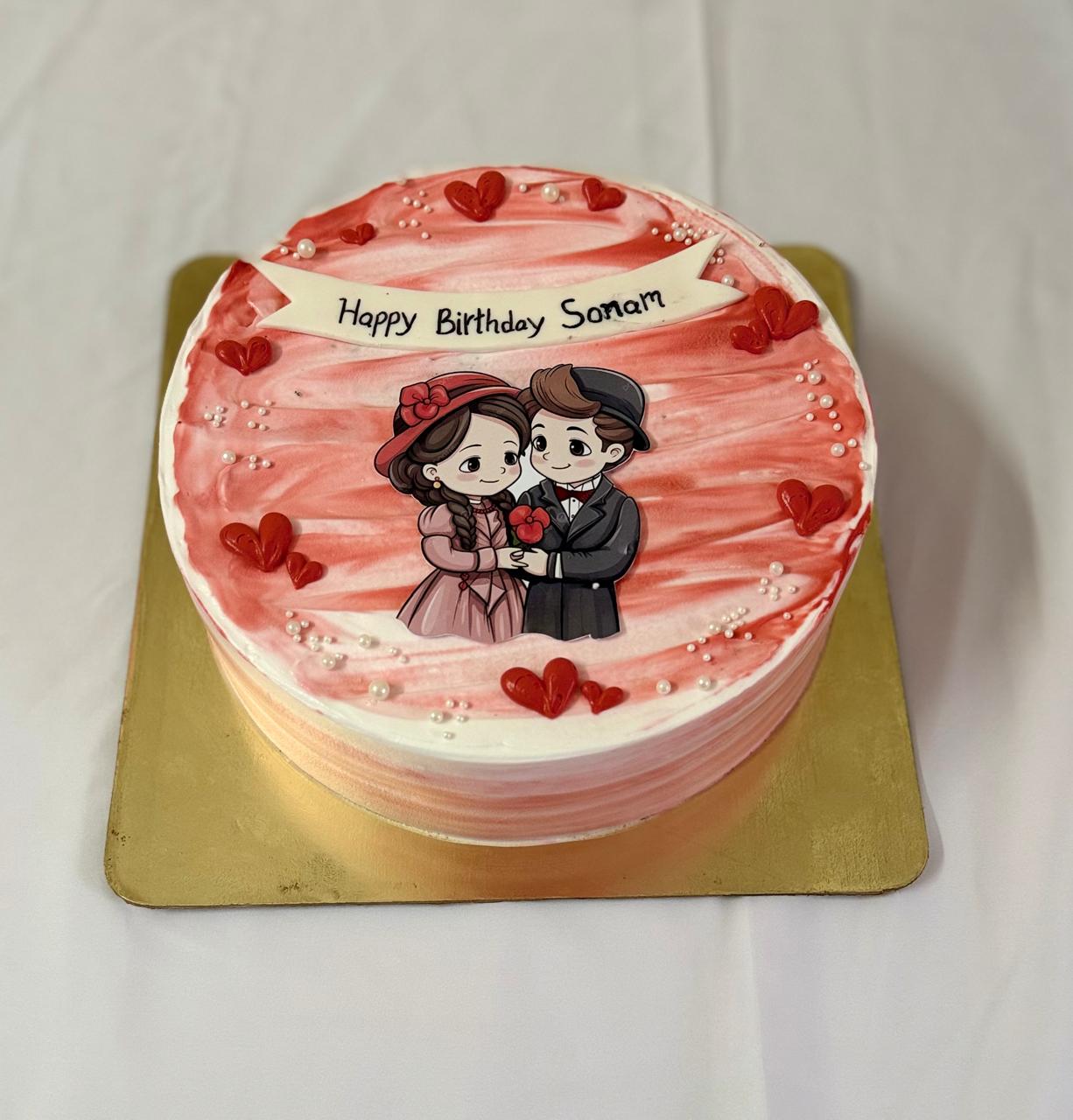 Blush Petals Celebration Cake